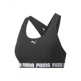 Puma Mid Impact Feel It Sport-BH Damen - Grau, Gr&ouml;&szlig;e L