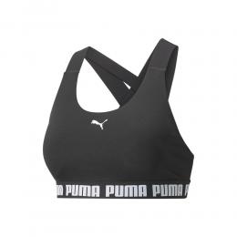 Puma Mid Impact Feel It Sport-BH Damen - Grau, Größe XS