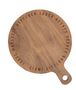 R&auml;der POESIE ET TABLE Schneidebrett BROTZEIT - braun - Ø 34,5 cm