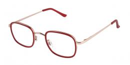 Retro Lesebrille rot gold