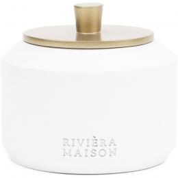 Rivièra Maison Amalfi Coast Aufbewahrungsdose - weiß - Ø 10 cm - Höhe 12 cm