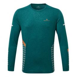 Ronhill Tech Afterhours Longsleeve Laufshirt Herren - Grün, Braun, Größe XL