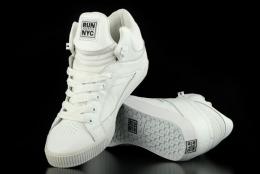 Run Nyc Schuhe Sire Hi White Leder Sneaker