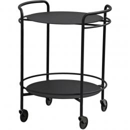 SACKit Serving Table Tabletttisch auf Rädern - black - Ø 52 cm - Höhe 68 cm