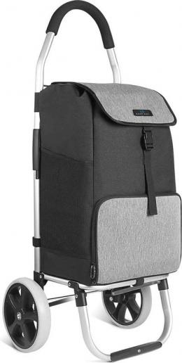 Safe Age - Einkaufswagen - mit gekühltem Fach - 45L - Schwarz/Grau