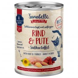 Sanabelle Schlemmertopf mit Rind & Pute 12x380g