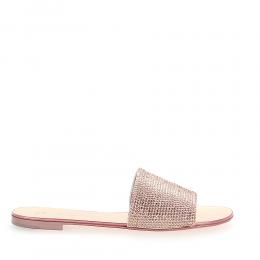 Sandalen ROLL 10 Veloursleder Strass rosé