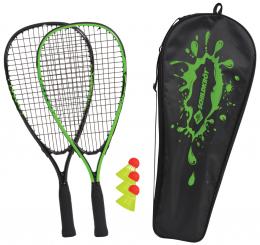SCHILDKR&Ouml;T Speed Badminton Set, schwarz / gr&uuml;n