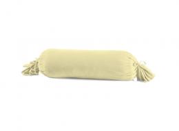 schlafgut Mako-Jersey Nackenrolle-Kissenbezug - kamille - Ø 15 x 40 cm