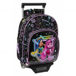 Schulrucksack mit R&auml;dern Monster High Schwarz 28 x 34 x 10 cm