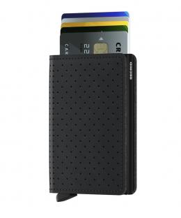 SECRID Slimwallet Perforated Geldbörse / Portemonnaie - black - 6,8x10,2x1,6 cm