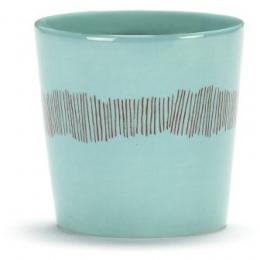 Serax Feast by Ottolenghi Kaffeetasse 4er Set - azure swirl-stripes rot - 4 Tassen à 250 ml