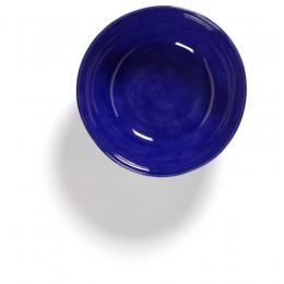 Serax Feast by Ottolenghi Schüssel 4er Set - lapis lazuli swirl-stripes weiß - 4 Schüsseln à ø 18 cm - Höhe 8 cm