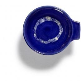 Serax Feast by Ottolenghi Tapas-Teller 4er Set - lapis lazuli swirl-stripes weiß - 4 Teller à Länge 9 cm - Breite 7,5 cm - Höhe 3 cm