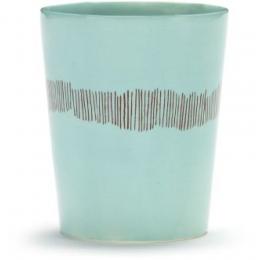 Serax Feast by Ottolenghi Teetasse 4er Set - azure swirl-stripes rot - 4 Tassen à 330 ml