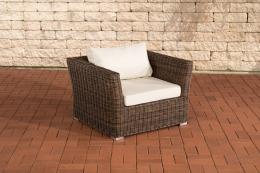Sessel Mandal Cremeweiss braun-meliert