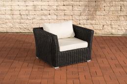 Sessel Mandal Cremeweiss schwarz