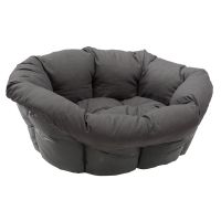 Set aus Ferplast Korb Siesta Deluxe  mit Überzug Sofà  - Anthrazit - Set Größe 6, L 70,5 x B 52 x H 23,5 cm