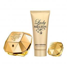 Set mit Damenparfüm Paco Rabanne Lady Million EDP 3 Stücke