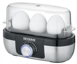 SEVERIN Eierkocher EK 3163, f&uuml;r 3 Eier, Edelstahl / schwarz