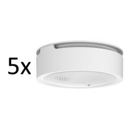 Shelly Plus Smoke Rauchmelder 5er Set - Smarter WLAN- und Bluetooth-Rauchmelder mit App-Benachrichtungen und akustischen Warnungen