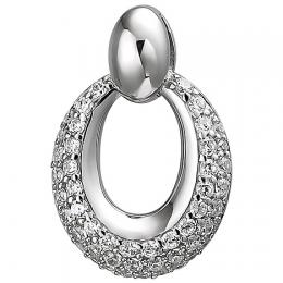 SIGO Anhänger oval 925 Sterling Silber 50 Zirkonia Silberanhänger
