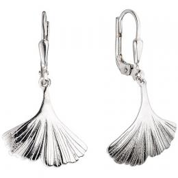 SIGO Boutons Gingko Ginko 925 Sterling Silber rhodiniert Ohrringe Ohrh&auml;nger