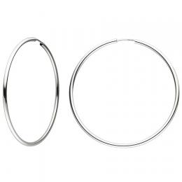 SIGO Creolen 585 Gold Weißgold Ohrringe Weißgoldcreolen Weißgoldohrringe