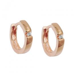 SIGO Creolen Zirkonia rotvergoldet Silber 925