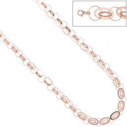 SIGO Halskette Kette 925 Silber rotgold vergoldet 80 cm Karabiner