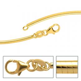 SIGO Halsreif 333 Gelbgold 2 mm 45 cm Gold Kette Halskette Goldhalsreif Karabiner