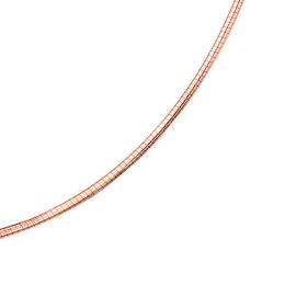 SIGO Halsreif 585 Rotgold 1 mm 42 cm Gold Kette Halskette Rotgoldhalsreif Karabiner