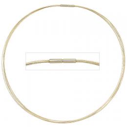 SIGO Halsreif 7-reihig 585 Gold Gelbgold 50 cm Goldkette Goldreif