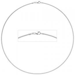 SIGO Halsreif 925 Sterling Silber 1,1 mm 38 cm Silberkette Karabiner