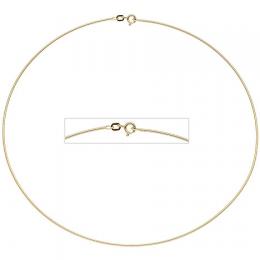 SIGO Halsreif 925 Sterling Silber gold vergoldet 1,1 mm 42 cm Kette Halskette