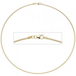 SIGO Halsreif 925 Sterling Silber gold vergoldet 1,5 mm 50 cm Kette Halskette