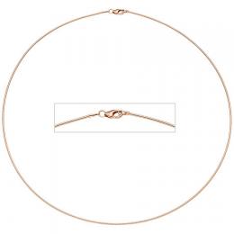 SIGO Halsreif 925 Sterling Silber rotgold vergoldet 1,1 mm 42 cm Kette Halskette