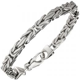 SIGO Königsarmband 925 Sterling Silber 21 cm Armband Silberarmband Karabiner