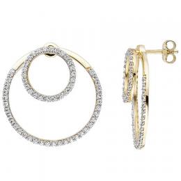 SIGO Ohrh&auml;nger 375 Gold Gelbgold mit Zirkonia Ohrringe Ohrstecker Goldohrringe