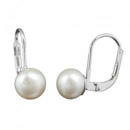 SIGO Ohrringe Brisur, 7mm Zuchtperle, Silber 925