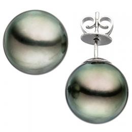 SIGO Ohrstecker 585 Gold Wei&szlig;gold 2 Tahiti Perlen Ohrringe Perlenohrstecker