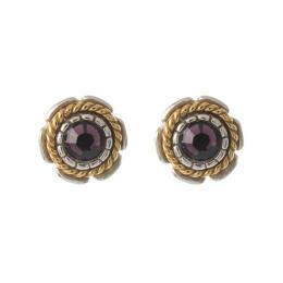 SIGO Ohrstecker 925 Silber Trachtenschmuck Zirkonia lila