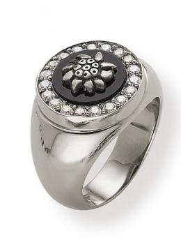 SIGO Ring 925 Silber Trachtenschmuck Onyx Zirkonia