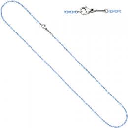 SIGO Rundankerkette Edelstahl blau lackiert 45 cm Kette Halskette Karabiner