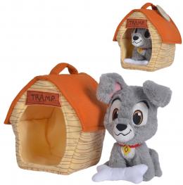 SIMBA® Disney Susi und Strolch Rüde Strolch mit Hundehütte 20 cm (Grau)