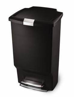 simplehuman Treteimer rechteckig - schwarz - 45 Liter