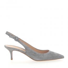 Slingpumps ANNA Veloursleder grau