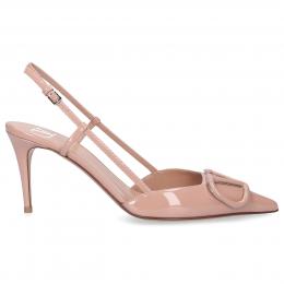 Slingpumps VLOGO Lackleder Logo beige