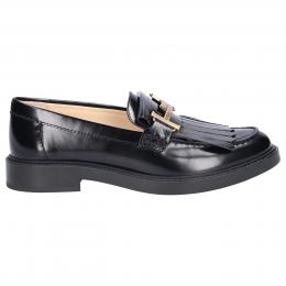 Slipper W59C Kalbsleder Logo schwarz