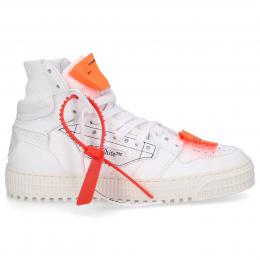 Sneaker high OFF-COURT 3.0 Kalbsleder Textil Logo weiß